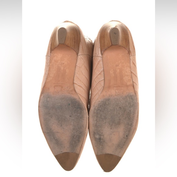 MIISTA Croc Knee High Katerina Sz 11 Leather Boots Croc  Beige Tan - Picture 6 of 6